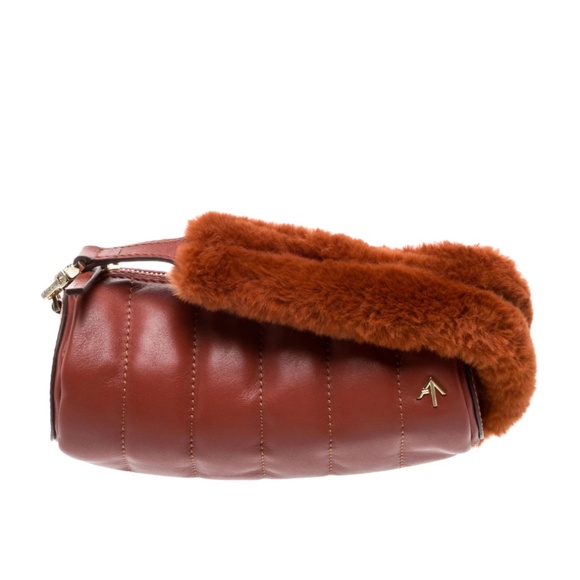 Manu Atelier Cylinder bag w/ faux fur handle - Picture 2 of 7